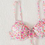 Damen Triangel-Bikini mit verstellbaren Trägern und floralem Motiv R&B