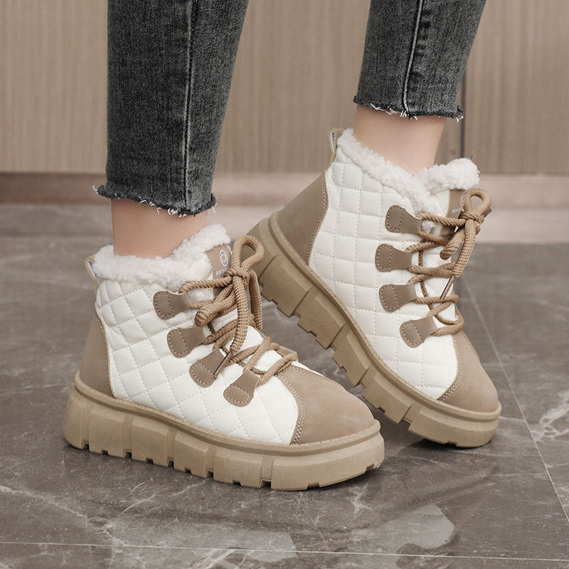 Damen Winterliche Sneakers mit robuster Profilsohle und kuscheligem Innenfutter R&B