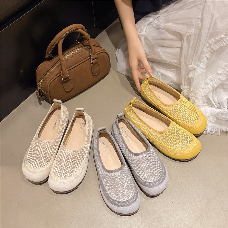 Damen leichte und atmungsaktive Mesh-Ballerinas