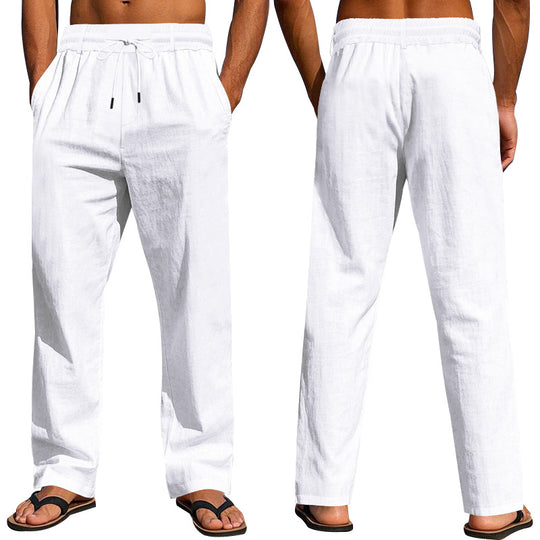 Herren lockere Freizeithose mit elastischem Bund und verstellbarem Kordelzug R&B