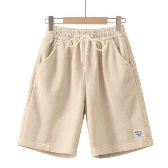 Herren nan knielange Lounge-Shorts im Rippenstrukturjersey mit elastischem Kordelzugbund und aufgesetzten Eingrifftaschen R&B