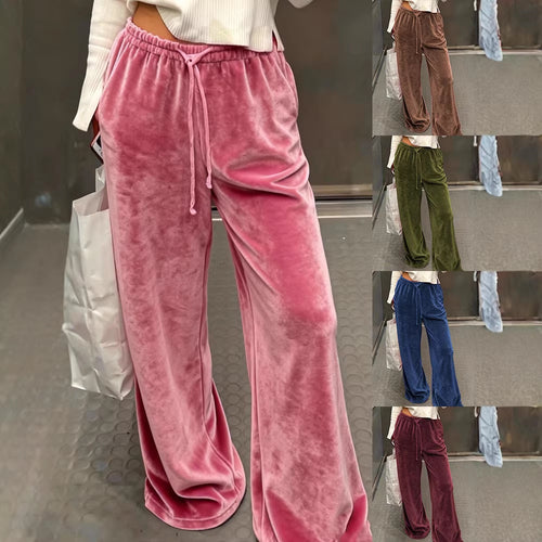 Damen Bequeme und lässige Velours-Hose R&B