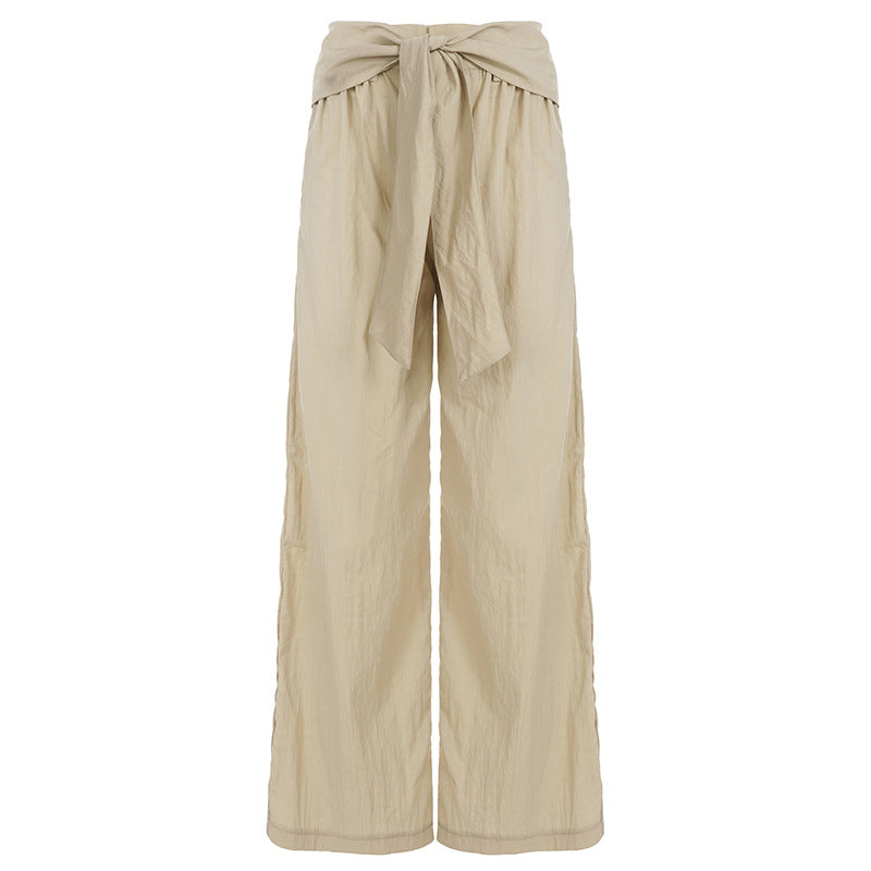 Damen weite Sommerhose mit elegantem Bindeband R&B