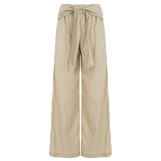 Damen weite Sommerhose mit elegantem Bindeband R&B