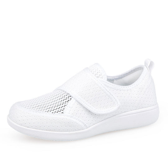 Herren nan orthopädischer Pantoffel mit verstellbarem Klettverschluss, atmungsaktivem Mesh und stoßdämpfender Schaumstoffsohle R&B