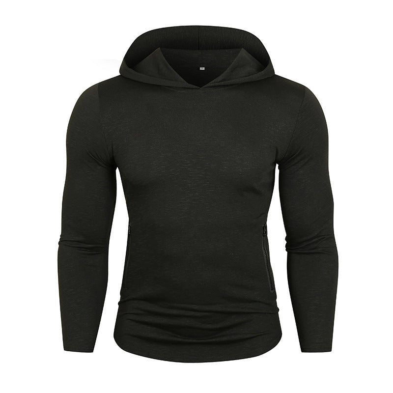 Herren Sportlicher Kapuzenpullover mit funktionalen Reißverschlusstaschen R&B