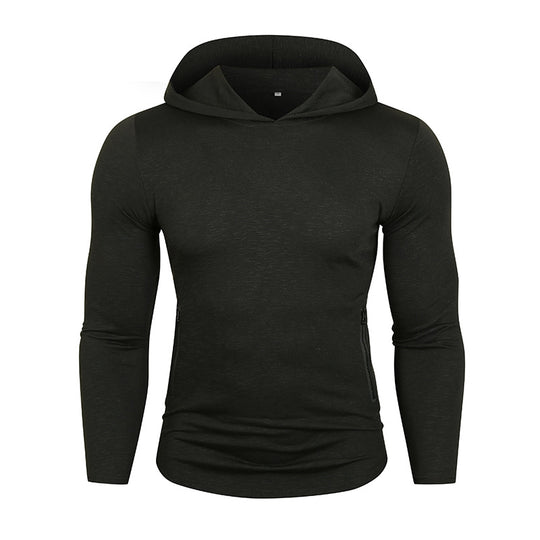 Herren Sportlicher Kapuzenpullover mit funktionalen Reißverschlusstaschen R&B