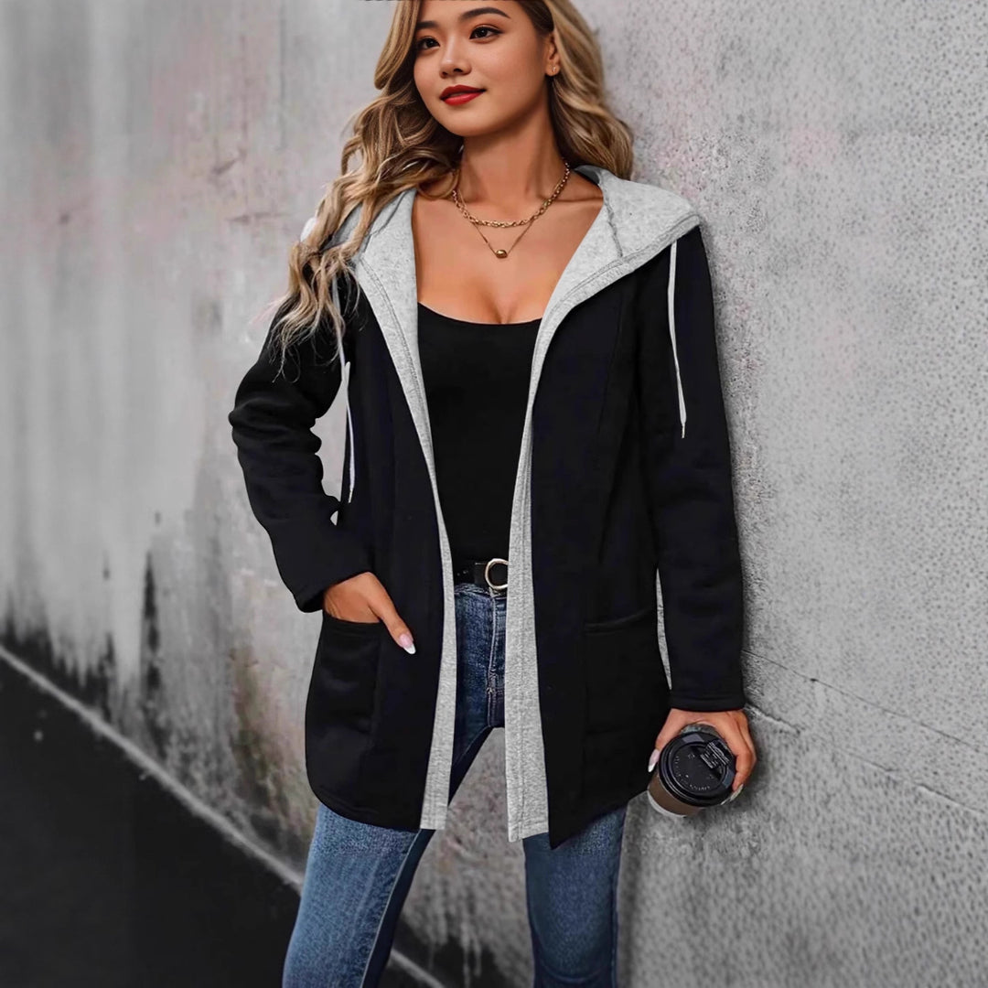 Damen Lässige Kapuzenjacke mit praktischen Taschen und modernem Schnitt R&B