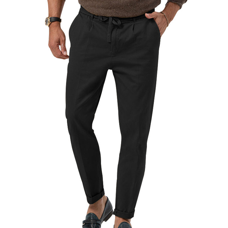 Herren Bequeme Chino-Hose mit elastischem Bund und stylischem Kordelzug R&B