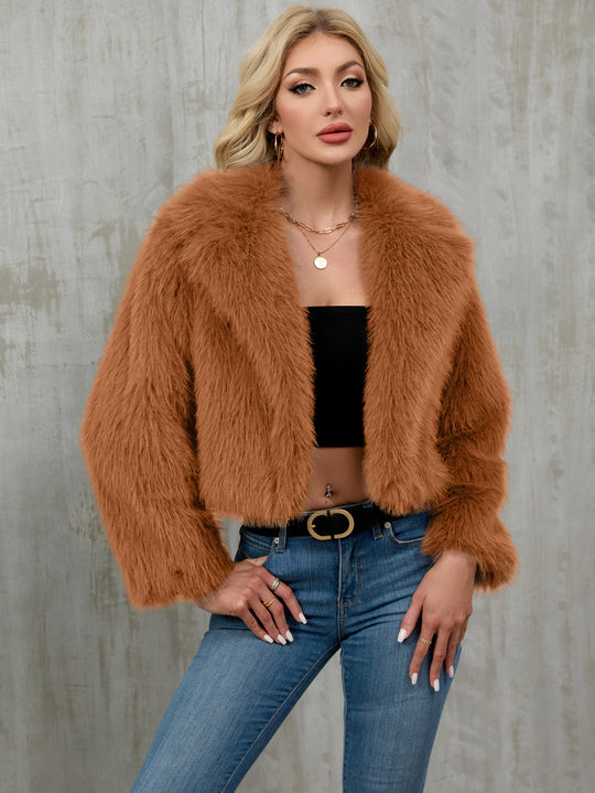 Damen Eleganter Kunstfellbolero R&B