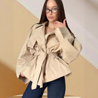 Damen modische Überwurfjacke mit eleganten Raffungen R&B