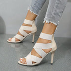 Damen High-Heel-Sandaletten mit eleganten Riemen und komfortablem Plateau R&B