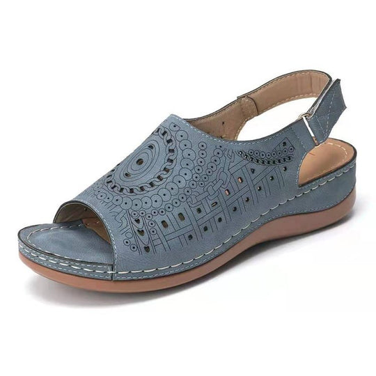 Damen Komfortable Sandalen mit modischem Cut-Out Design und anatomischem Fußbett R&B