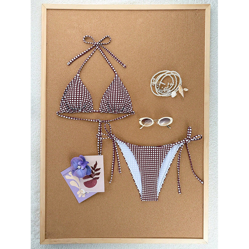 Damen Triangel-Bikini mit trendigem Leopardenmuster R&B