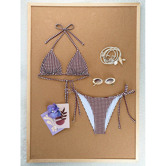 Damen Triangel-Bikini mit trendigem Leopardenmuster R&B