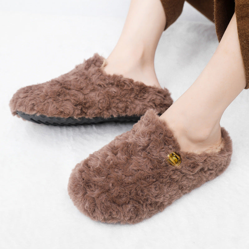 Damen Flauschige Hausschuhe mit modischem Design und warmem Futter R&B