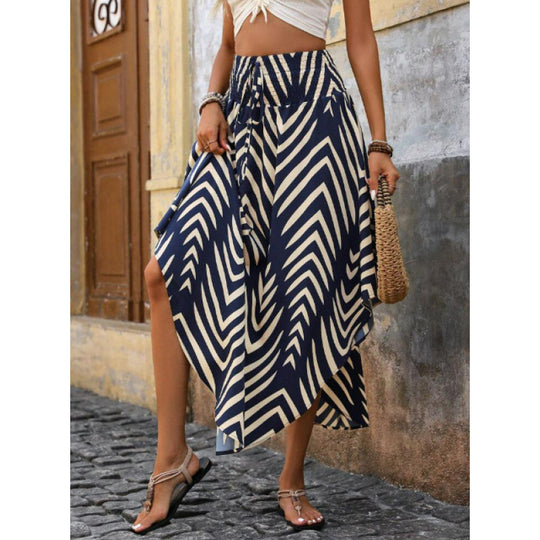Damen Maxirock mit elegantem Paisleymuster und elastischem Bund R&B