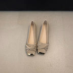 Damen Ballerinas mit eleganter Drapierung und glänzender Schuhspitze R&B