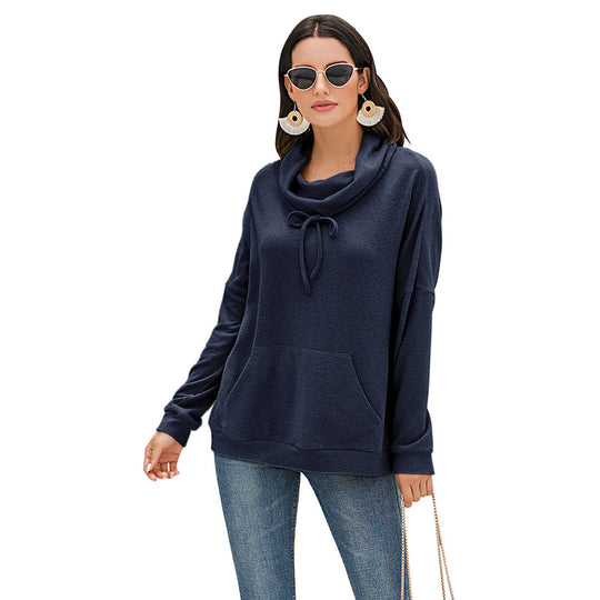 Damen Kapuzenpullover mit asymmetrischem Schnitt und praktischen Taschen R&B