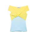 Damen Off-Shoulder Oberteil mit Knoten-Detail und Farbverlauf R&B