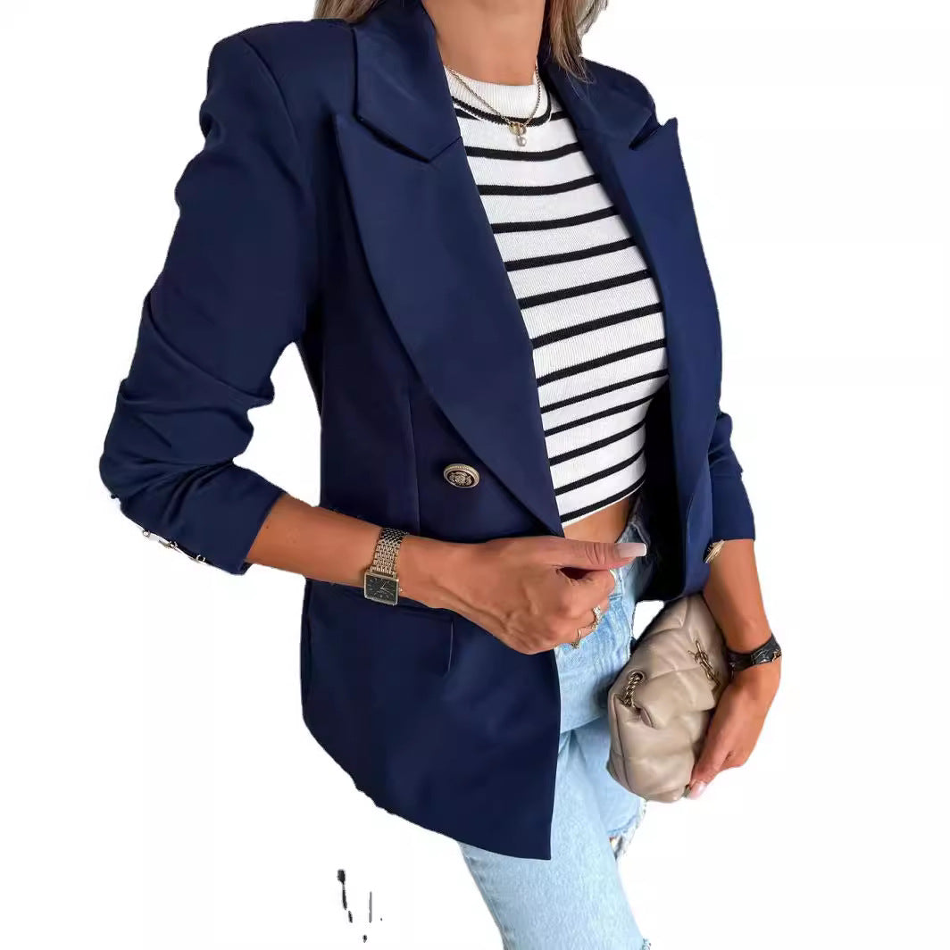 Damen modischer Blazer mit doppelter Knopfleiste R&B