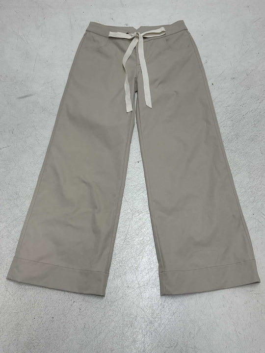Damen Weite Cargo-Hose mit hohem Bund und seitlichen Taschen R&B