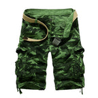 Herren Camo Cargo-Shorts mit mehreren Taschen und verstellbarem Bund R&B