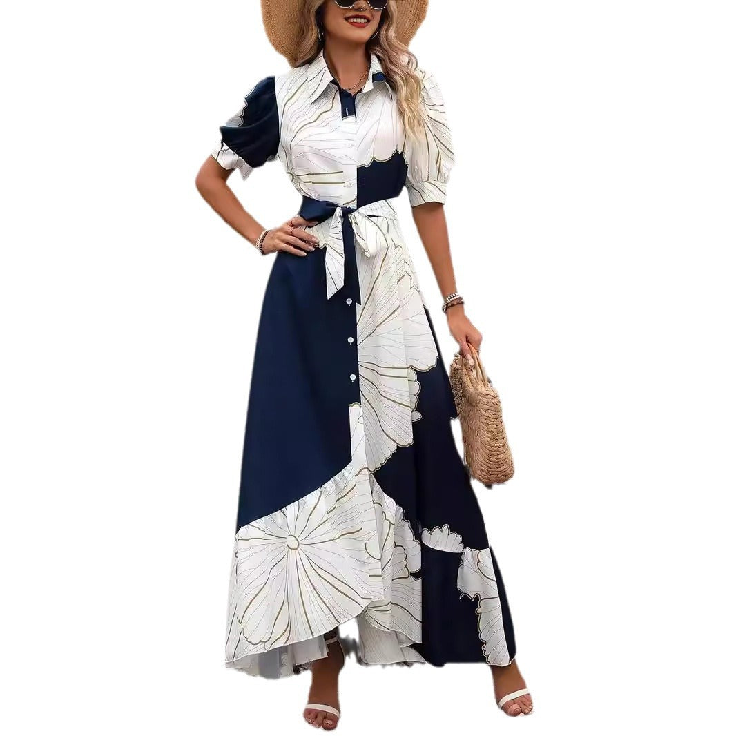 Damen Maxikleid mit floralem Design R&B