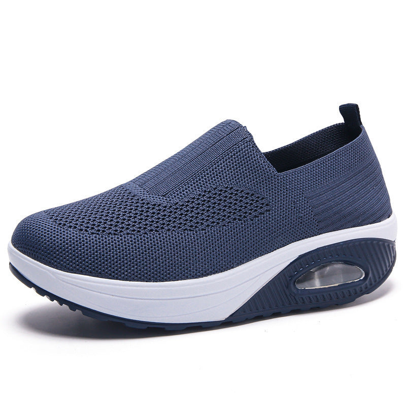 Damen Sportliche Slip-On Sneakers mit atmungsaktiver Strickoberfläche R&B