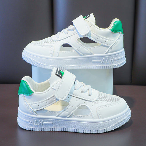 Damen sportliche Sneaker mit praktischem Klettverschluss und atmungsaktiver Mesh-Oberfläche R&B