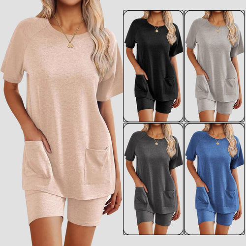 Damen Loungewear-Set mit angenehm weitem Schnitt und praktischen Taschen R&B