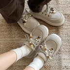 Damen modische Sneaker mit ornamentalen Schnürsenkeln R&B