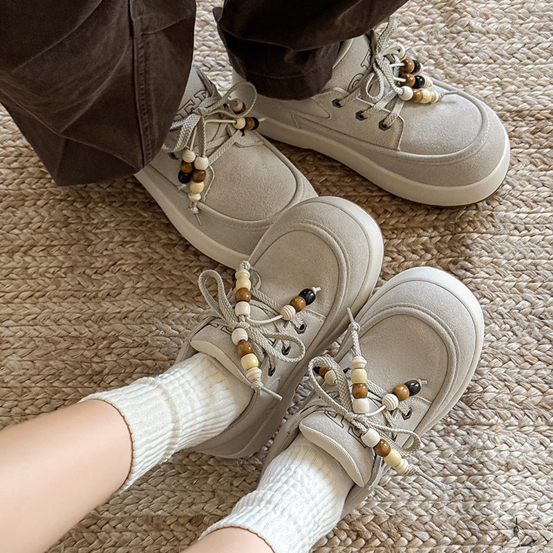 Damen modische Sneaker mit ornamentalen Schnürsenkeln R&B