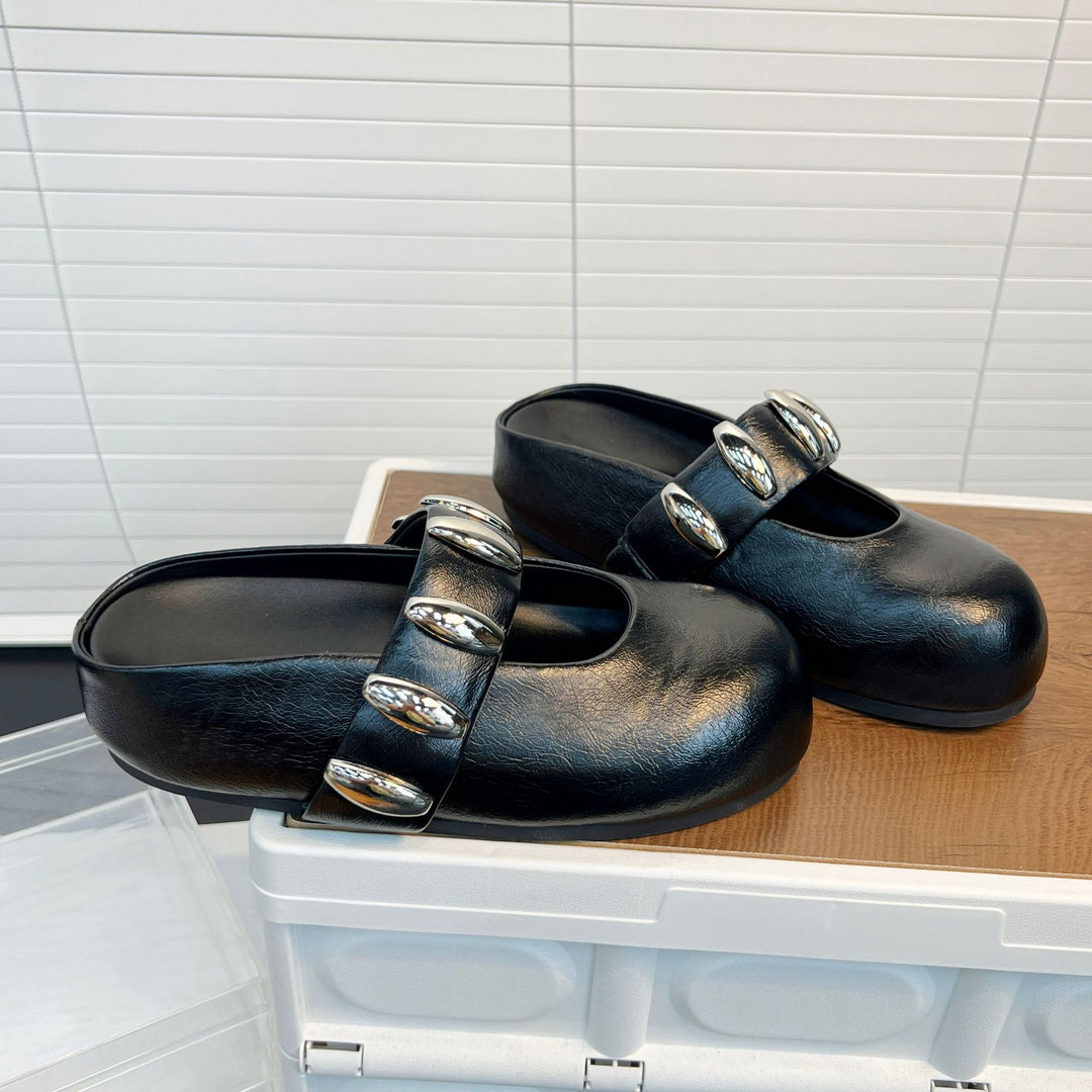 Damen Clogs mit modischem Riemen und dekorativen Schmuckdetails R&B