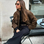 Damen jacke mit lässigem Schnitt und dekorativen Taschen R&B