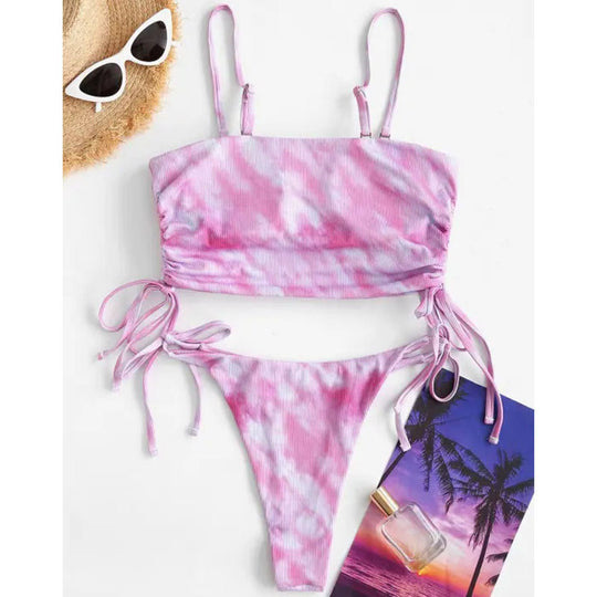 Damen Crop-Top Bikini mit verstellbaren Trägern R&B