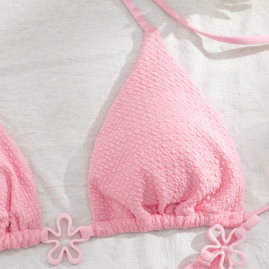 Damen Bikini-Set mit floralem Detail und hochwertiger Struktur R&B