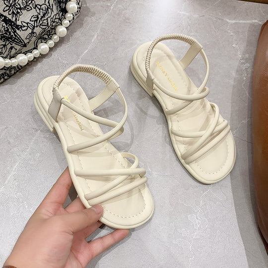 Damen Riemensandalen mit elastischem Riemendesign R&B