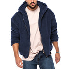 Herren Fleecejacke mit weichem Innenfutter und Kapuze R&B