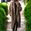 Damen Oversize Wollmantel R&B