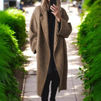 Damen Oversize Wollmantel R&B