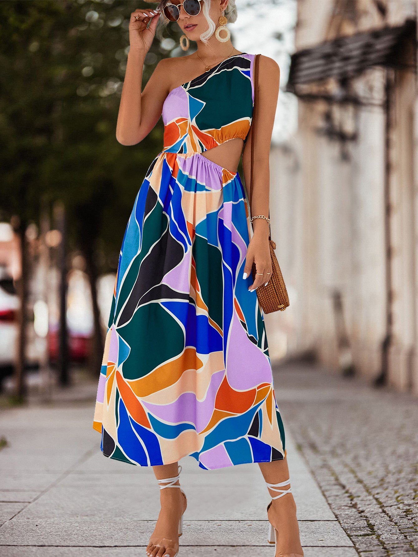 Damen Sommerliches Blumenkleid mit voluminösen Rüschendetails und komfortablem Schnitt R&B