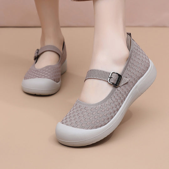 Damen Bequeme und atmungsaktive Freizeit-Schuhe mit verstellbarem Riemen R&B