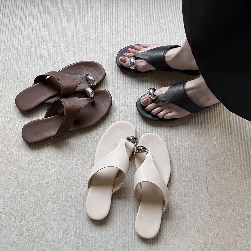 Damen Zehentrenner mit elegantem Schmuckdetail R&B