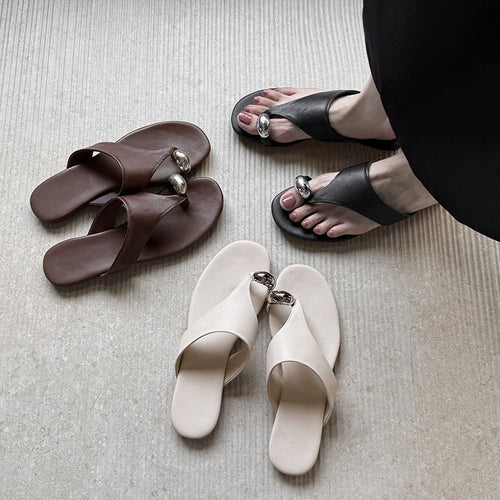 Damen Zehentrenner mit elegantem Schmuckdetail R&B