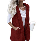 Damen Kuschelige Fleece-Weste mit ergonomischem Schnitt und großen Taschen