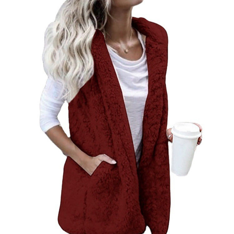 Damen Kuschelige Fleece-Weste mit ergonomischem Schnitt und großen Taschen