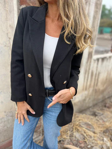 Damen eleganter und bequemer Blazer mit doppelter Knopfleiste R&B