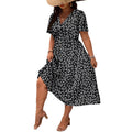 Damen Midi-Kleid mit Blumenmuster und vorteilhaftem Schlitz R&B