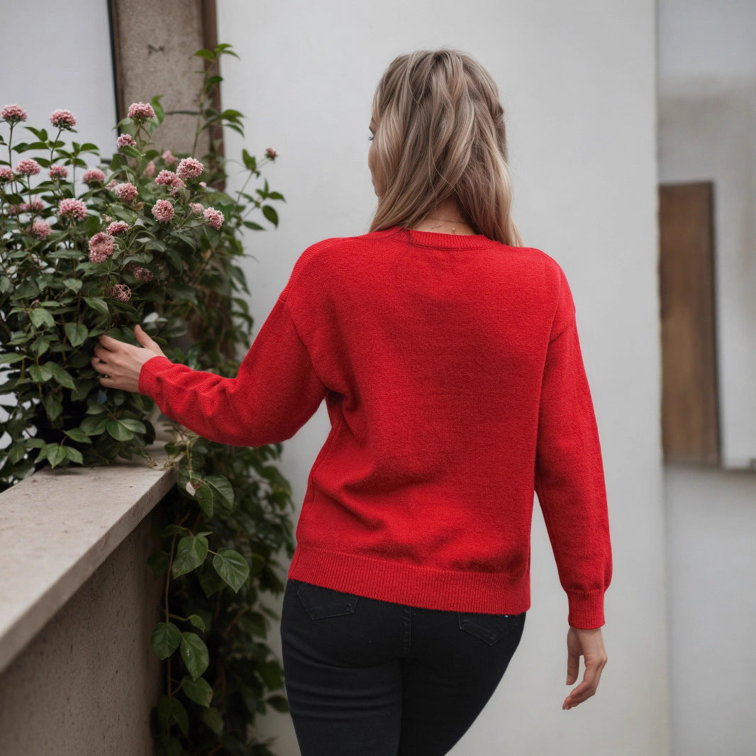Damen Pullover mit floralem Reliefmuster und weichem Material R&B